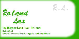 roland lax business card